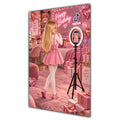 Happy Birthday Blonde Hair Pink Selfie Card A5