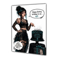 Personalised Birthday Card Girls Goth Gothic Granddaughter Daughter A5 Size