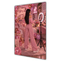 Happy Birthday Black Hair Pink Selfie Card A5