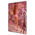 Happy Birthday Ginger Hair Pink Selfie Card A5