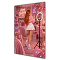Happy Birthday Ginger Hair Pink Selfie Card A5