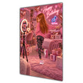 Happy Birthday Ginger Hair Pink Selfie Card A5