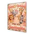 Happy 1st Birthday Granddaughter Safari Animals Greeting Card A5