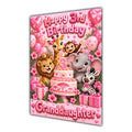 Happy 3rd Birthday Granddaughter Safari Animals Greeting Card A5