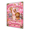 Happy 1st Birthday Daughter Safari Animals Greeting Card A5