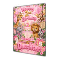 Happy 2nd Birthday Daughter Safari Animals Greeting Card A5