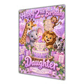 Happy 2nd Birthday Daughter Safari Animals Greeting Card A5