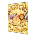 Happy 1st Birthday Daughter Safari Animals Greeting Card A5