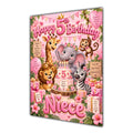 Happy 5th Birthday Niece Safari Animals Greeting Card A5
