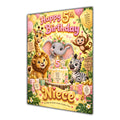 Happy 5th Birthday Niece Safari Animals Greeting Card A5