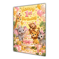 Happy 1st Birthday Safari Animals Greeting Card A5