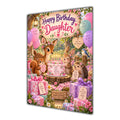 Happy Birthday Daughter Woodland Animals Greeting Card A5