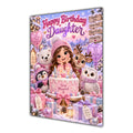 Happy Birthday Daughter Winter Animals Greeting Card A5