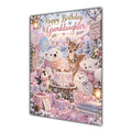 Happy Birthday Granddaughter Winter Animals Greeting Card A5