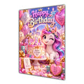 Happy Birthday girls Unicorn Greeting Card A5