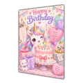 Happy Birthday girls Unicorn Greeting Card A5