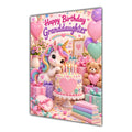 Happy Birthday Granddaughter Unicorn Greeting Card A5