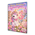 Happy 3rd Birthday Granddaughter Unicorn Greeting Card A5