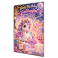 Happy 5th Birthday Granddaughter Unicorn Greeting Card A5