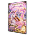 Happy 7th Birthday Granddaughter Unicorn Greeting Card A5