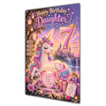 Happy 7th Birthday Daughter Unicorn Greeting Card A5