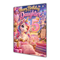 Happy 5th Birthday Daughter Unicorn Greeting Card A5