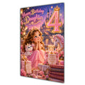 Happy 4th Birthday Daughter Princess Castle Greeting Card A5