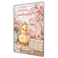 Happy 3rd Birthday Granddaughter Duckling Flowers Greeting Card A5