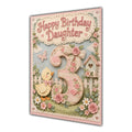 Happy 3rd Birthday Daughter Duckling Flowers Greeting Card A5