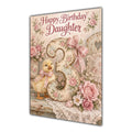 Happy 3rd Birthday Daughter Duckling Flowers Greeting Card A5