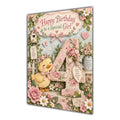 Happy 4th Birthday Special Girl Duckling Flowers Greeting Card A5
