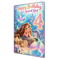 Happy 4th Birthday Special Girl Mermaid Greeting Card A5
