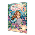 Happy 6th Birthday Granddaughter Mermaid Greeting Card A5