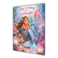 Happy 6th Birthday Granddaughter Mermaid Greeting Card A5