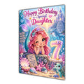 Happy 7th Birthday Daughter Mermaid Greeting Card A5