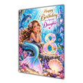 Happy 8th Birthday Daughter Mermaid Greeting Card A5