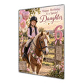 Happy 6th Birthday Daughter Horse Riding Greeting Card A5