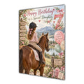 Happy 7th Birthday Daughter Horse Riding Greeting Card A5