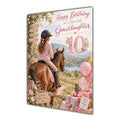 Happy 10th Birthday Granddaughter Horse Riding Greeting Card A5