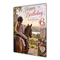 Happy 8th Birthday Granddaughter Horse Riding Greeting Card A5