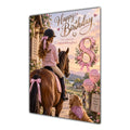 Happy 8th Birthday Granddaughter Horse Riding Greeting Card A5