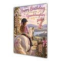 Happy 7th Birthday Granddaughter Horse Riding Greeting Card A5