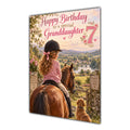 Happy 7th Birthday Granddaughter Horse Riding Greeting Card A5