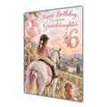 Happy 6th Birthday Granddaughter Horse Riding Greeting Card A5