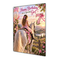 Happy 7th Birthday Special Girl Horse Riding Greeting Card A5