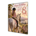 Happy 8th Birthday Special Girl Horse Riding Greeting Card A5