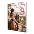 Happy 8th Birthday Special Girl Horse Riding Greeting Card A5