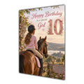 Happy 10th Birthday Special Girl Horse Riding Greeting Card A5
