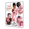 Birthday Card Tea Coffee Black Girl Daughter Niece Mum Sister Large A5 Size