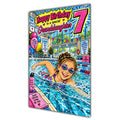 Granddaughter 7th Birthday Card - Girl Swimming